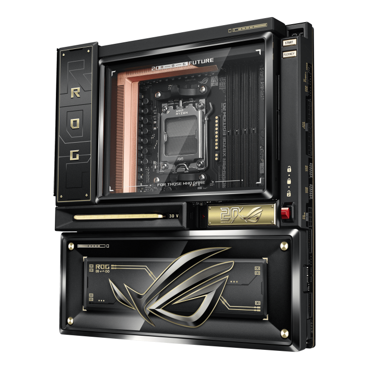 ROG CROSSHAIR X870E EDITION 20 ront view, 45 degrees