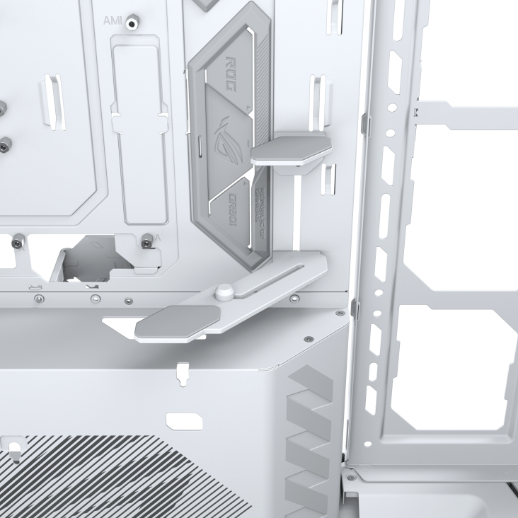 ROG Cronox Dual TG White graphics card holder
