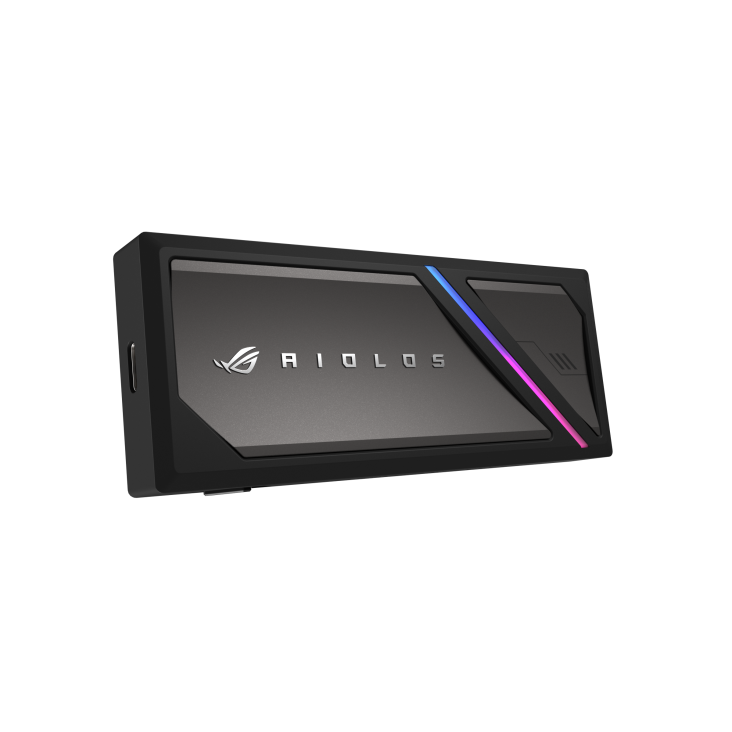 ROG Strix Aiolos front view, tilted to right 30 degree