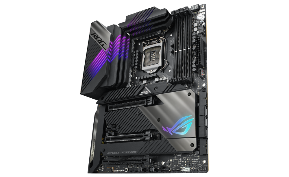 ROG MAXIMUS XIII HERO angled view from right