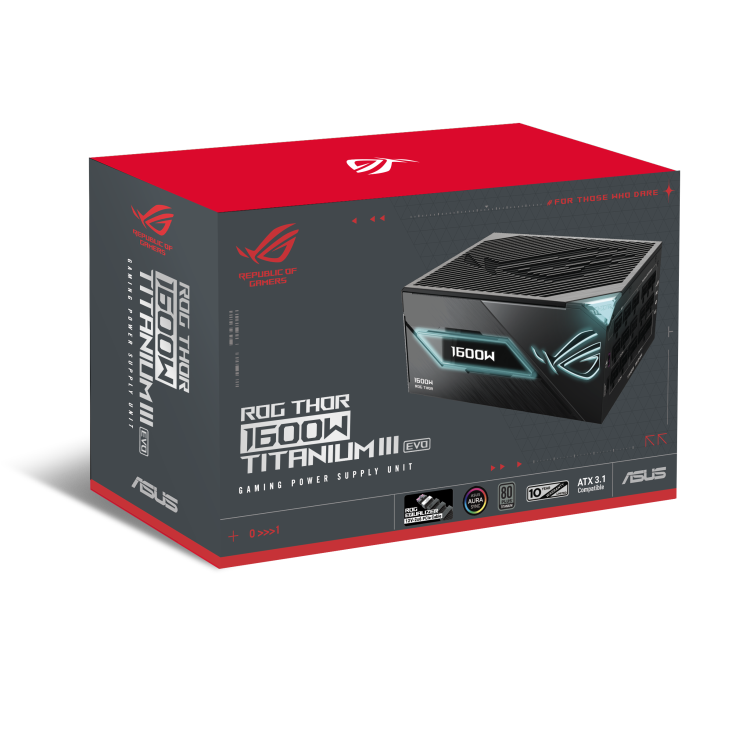 ROG Thor 1600W Titanium III EVO package