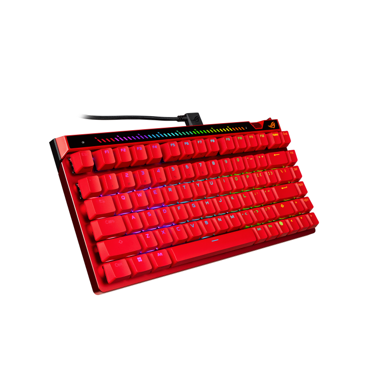 ROG Falchion Ace 75 HE Lava Red front view to the right