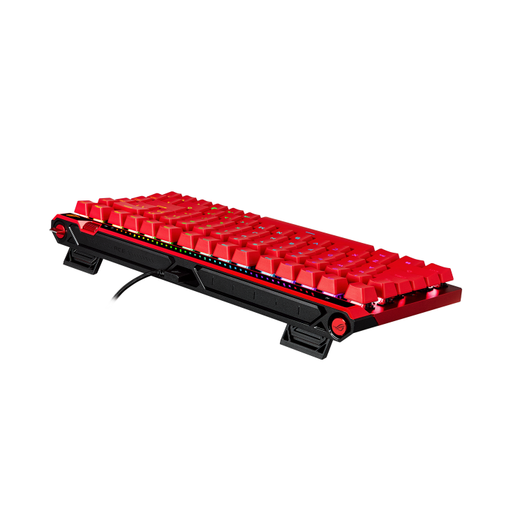 ROG Falchion Ace 75 HE Lava Red top view to the left