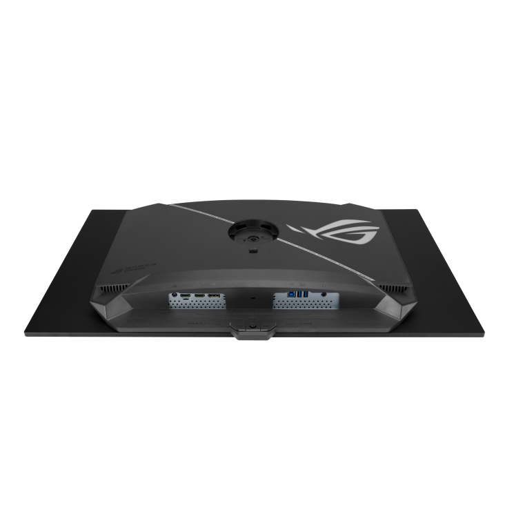 ROG Strix OLED XG32UQDMS IO ports highlight