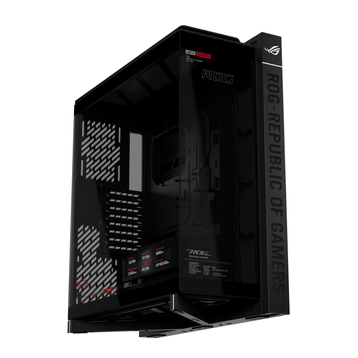 ROG Cronox Dual TG Black angled bottom-up view