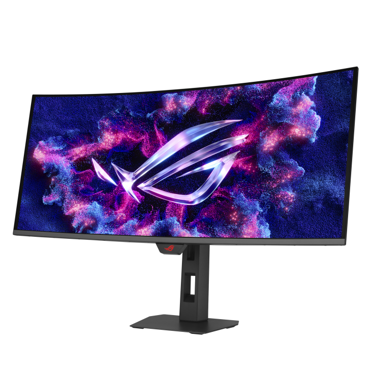 ROG Strix OLED XG34WCDG front view to the left tilted 45 degrees