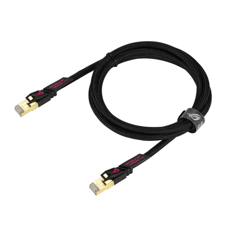 ROG CAT7 Cable front view, tilted 45 degrees