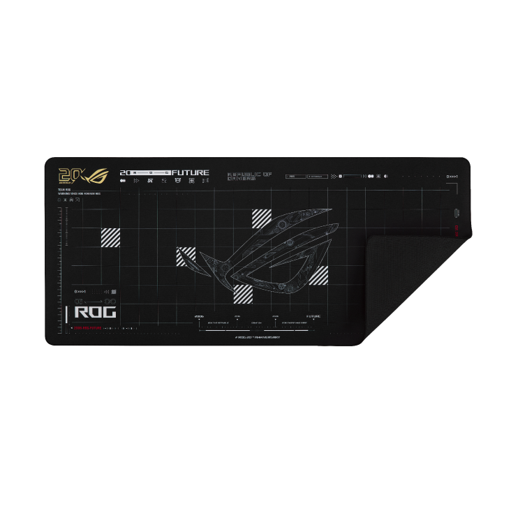 Scabbard II XXL Edition 20 mousepad with one edge rolled up