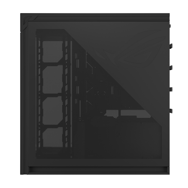 ROG Cronox Dual TG Black side panel with ROG logo