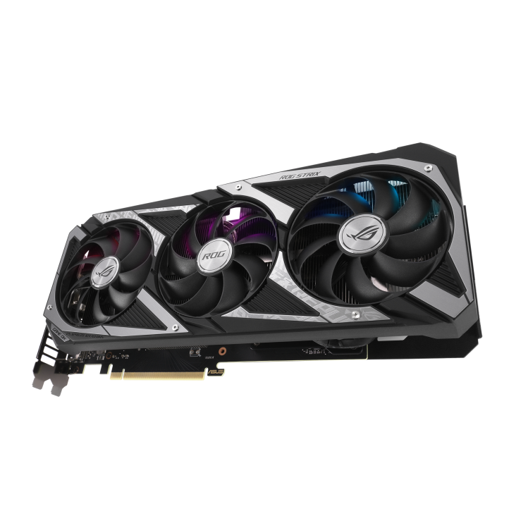 ROG-STRIX-RTX3060-O12G-GAMING graphics card, hero shot from the front side