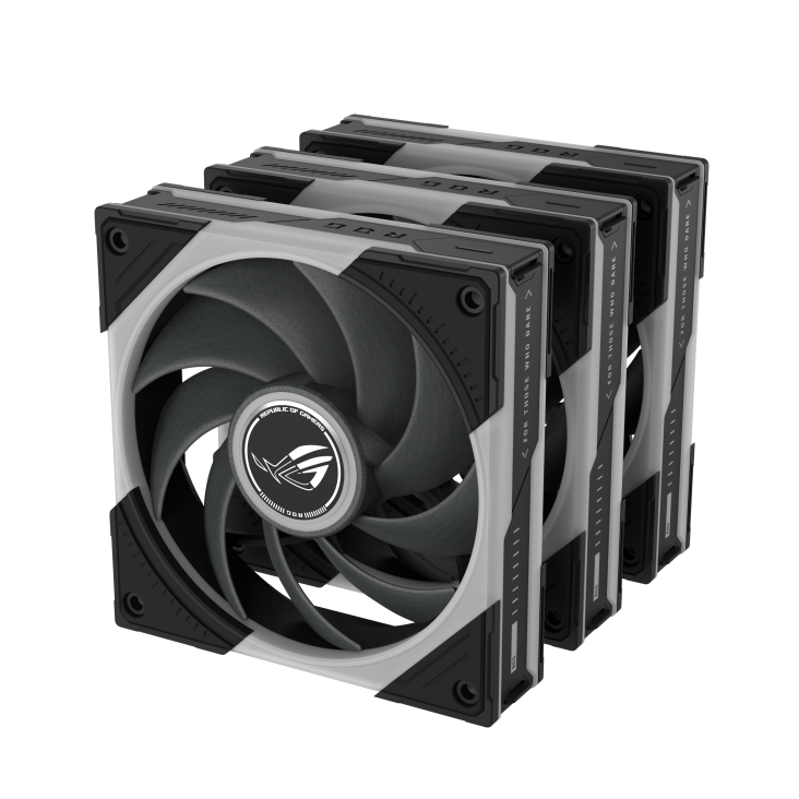 ROG Eurux GR120 ARGB Fan triple pack Black top down view