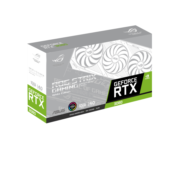ROG-STRIX-RTX3080-10G-WHITE graphics card packaging