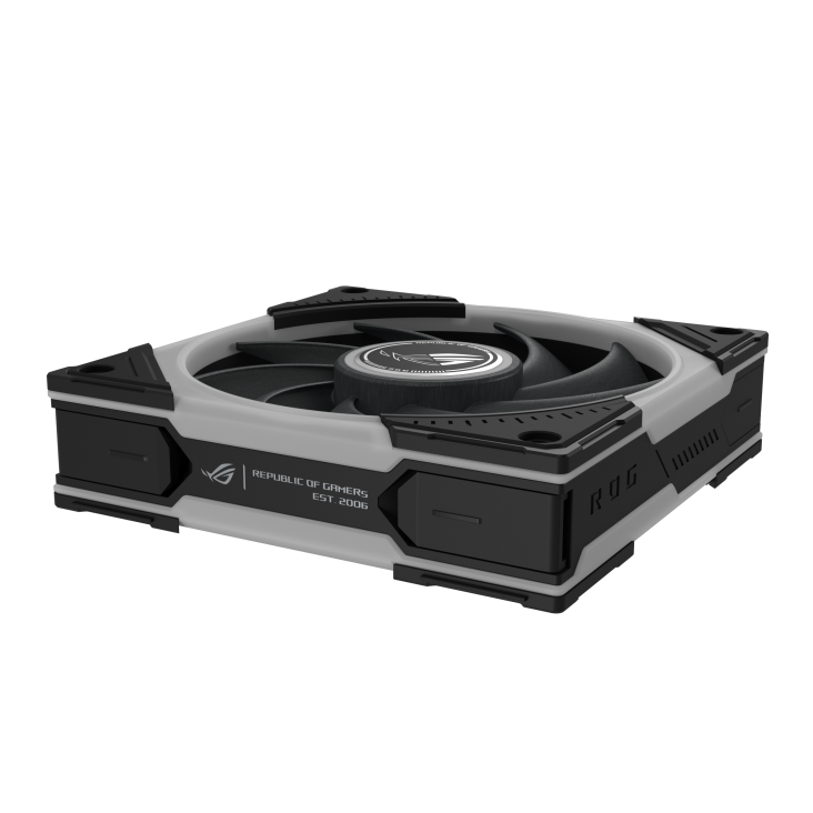 ROG Eurux GR120 ARGB Fan Black side angle view