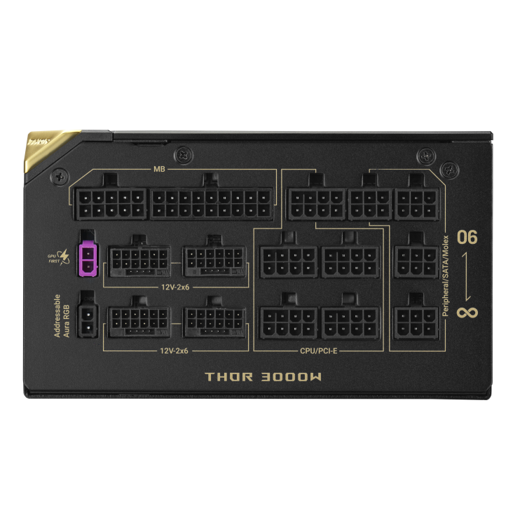 ROG Thor 3000W Titanium III Edition 20 connectors