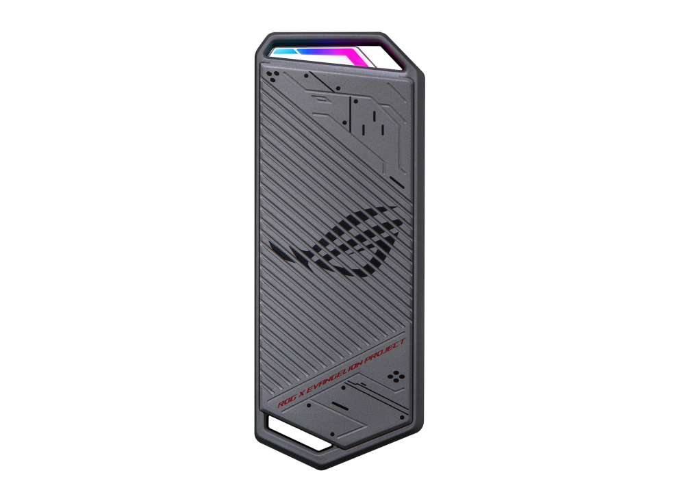 ROG Strix Arion EVA Edition rear view, with AURA lighting