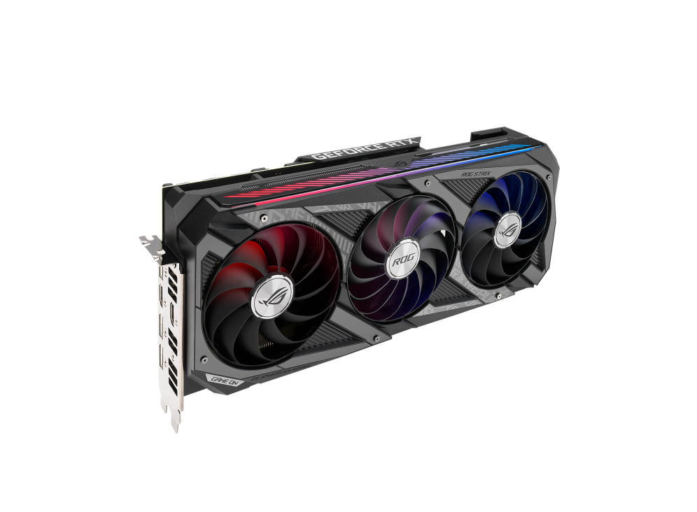 ROG-STRIX-RTX3070-8G-GAMING graphics card, hero shot from the front side