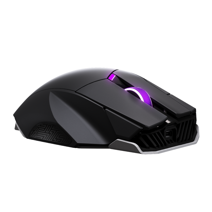 Side view to the right of the Spatha X 65K mouse