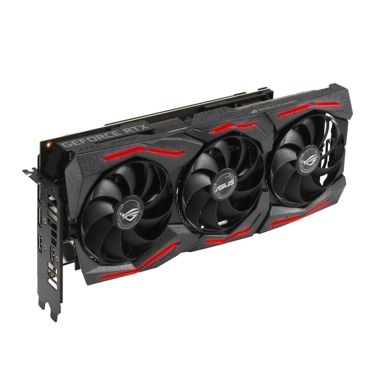 ROG-STRIX-RTX2060-O6G-EVO-V2-GAMING graphics card, hero shot from the front side