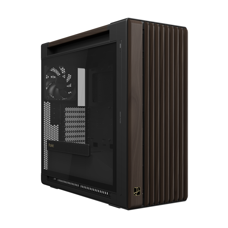 ProArt PA602 Wood Edition Modern Black Tempered Glass_Hero angle