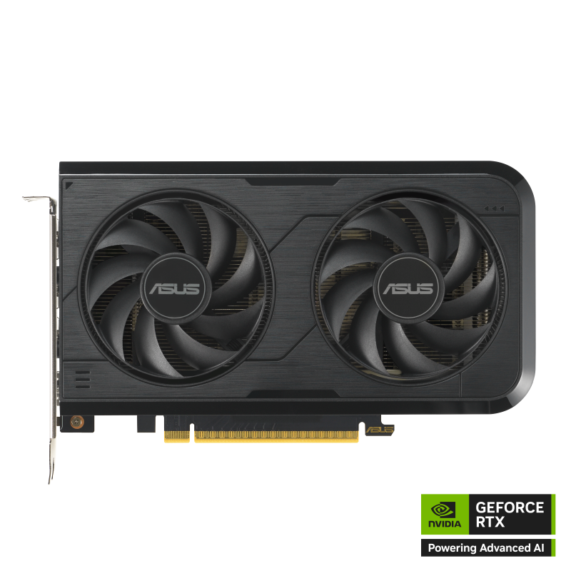 ASUS DUAL GeForce RTX™ 5050 graphics card, front view with NVIDIA logo