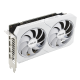 ASUS Dual GeForce RTX 3060 8GB White Edition graphics card, angled hero shot from the front