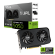 ASUS DUAL GeForce RTX™ 5050 OC edition graphics card, and packaging with NVIDIA logo