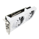 Angled side view of the ASUS Dual GeForce RTX 3060 Ti White OC edition graphics card